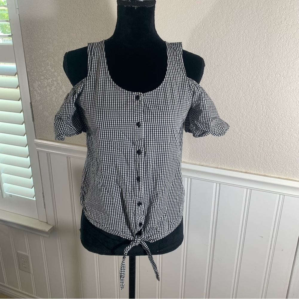 Pink Rose check top shirt blouse
